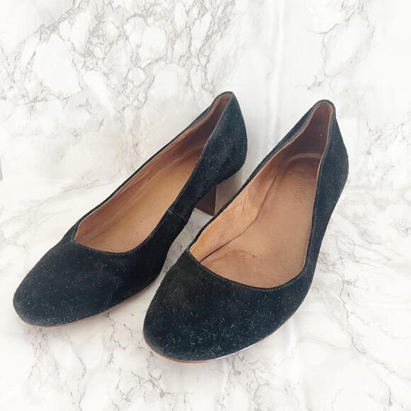 MADEWELL The Sofie Pump Suede Black 7.5 - Picture 1 of 9